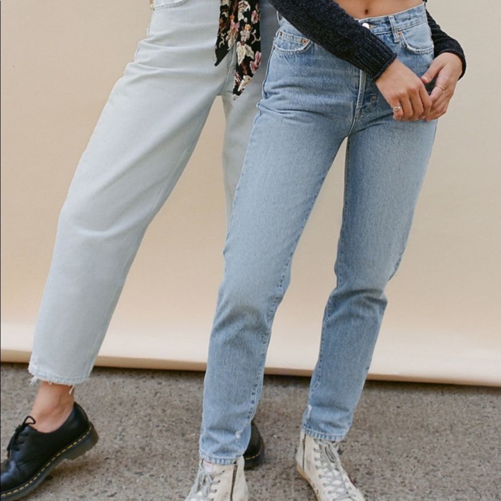 BDG toothpick high rise mom jean
